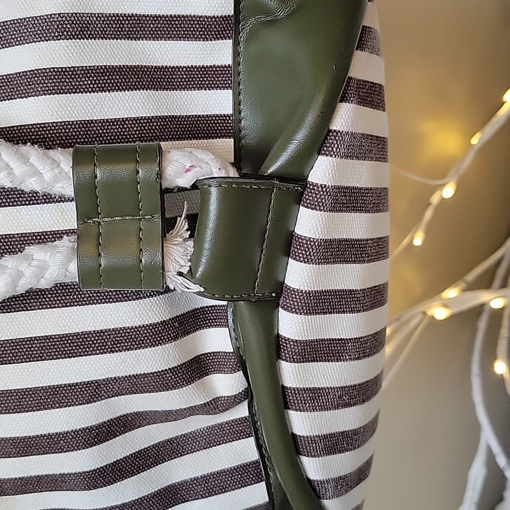 Henri Bendel Canvas Patterned Bucket Bag/Backpack - image 4